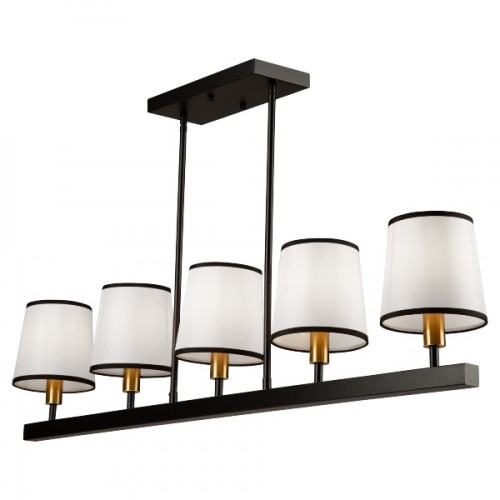 Suspendu COCO noir, or et blanc lin SC13346BK